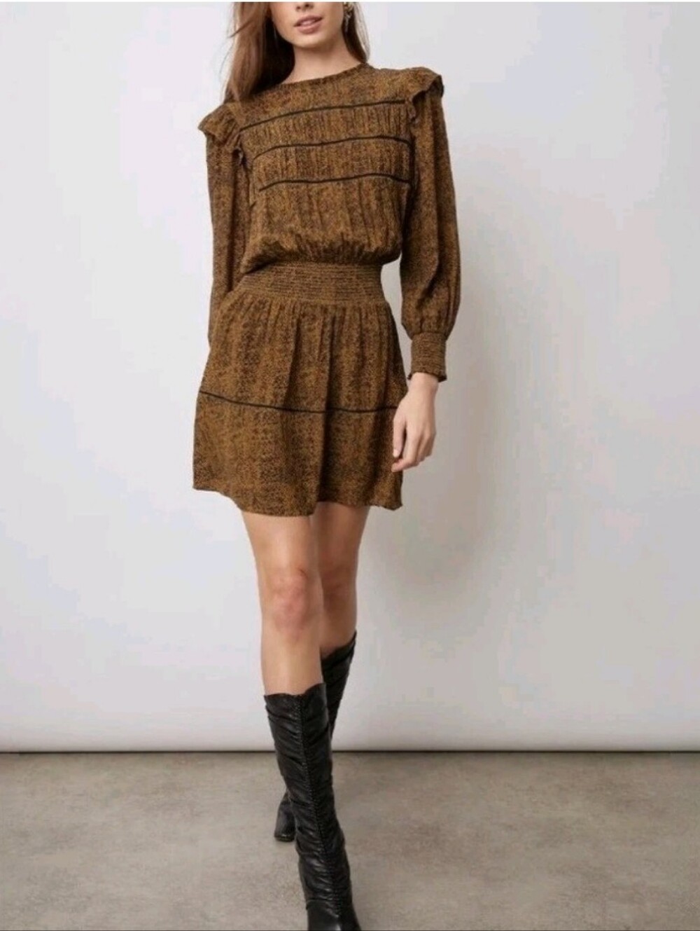 NWT Rails Faren Long Sleeve Ruffle Dress. Size M
